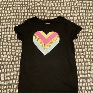 Cat and Jack black shirt with a colorful heart ❤️